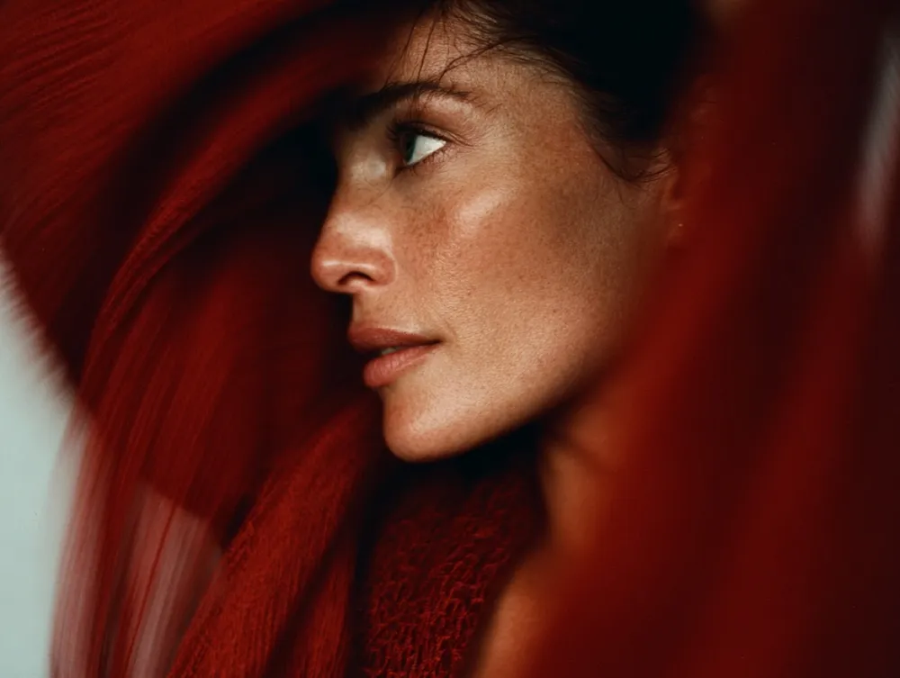 Editorial portrait in soft, warm daylight