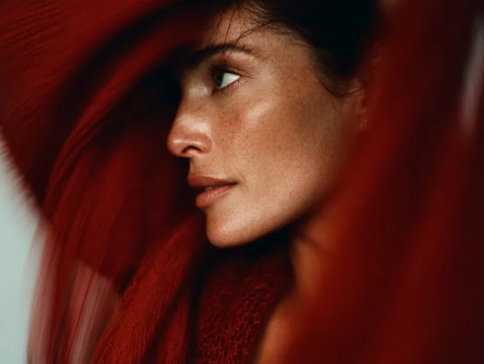 Editorial portrait in soft, warm daylight